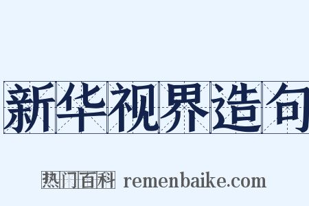 新华视界造句是什么意思的图片